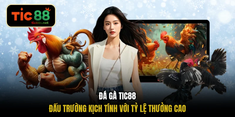 Đá gà TIC88 - Đấu trường kịch tính với tỷ lệ thưởng cao